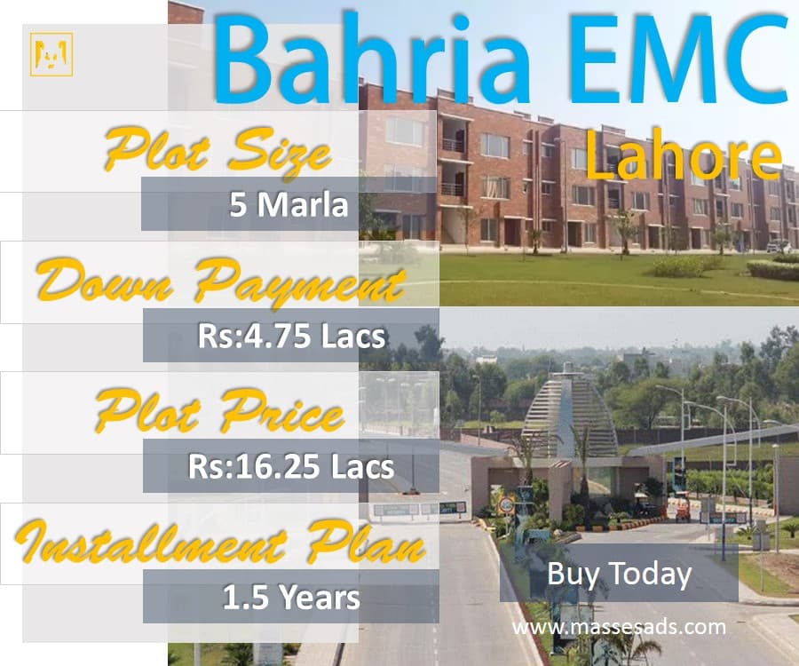 Bahria EMC Plots 5 Marla Installments